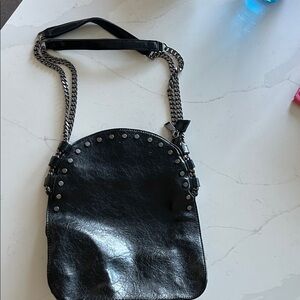 Elegant Black Studded Shoulder Bag